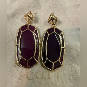 Kendra Scott Gold and Purple Della Earrings